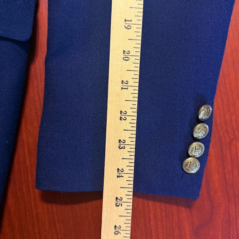 Vintage Haggar Navy Blazer USA Made Gold Buttons – Classic Fit – 2 Button Sz 44